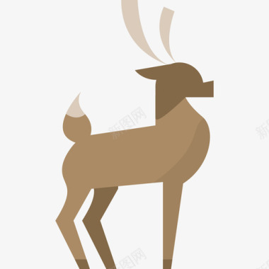 鹿自然7平坦图标图标