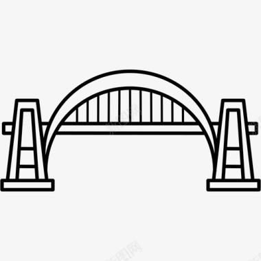 桥梁施工桥梁工程引桥图标图标
