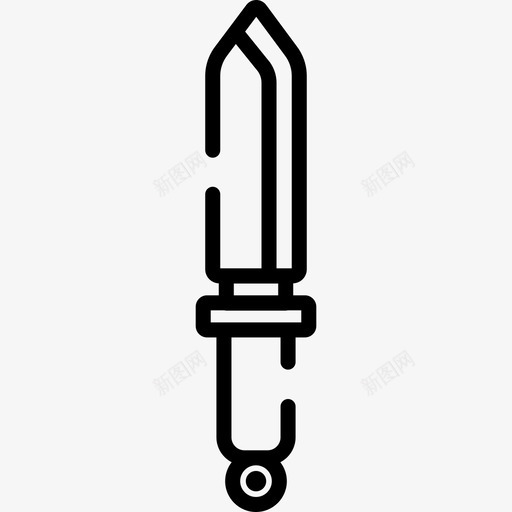 刀冒险14直线型图标svg_新图网 https://ixintu.com 冒险14 刀 直线型