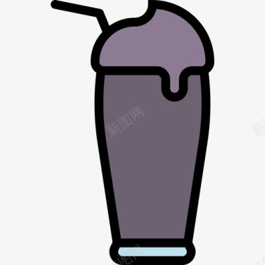 冰沙饮料5原色图标图标
