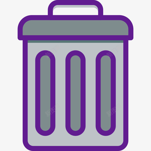 垃圾桶必需品9线性颜色图标svg_新图网 https://ixintu.com 垃圾桶 必需品9 线性颜色