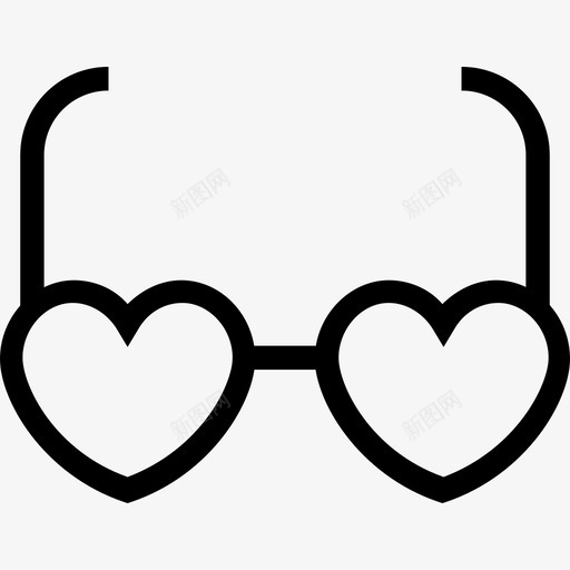 眼镜爱情浪漫5线性图标svg_新图网 https://ixintu.com 爱情浪漫5 眼镜 线性