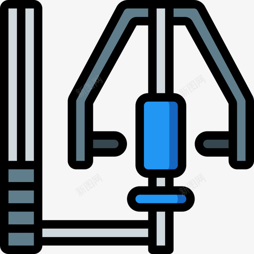 机器健身器材13线颜色图标svg_新图网 https://ixintu.com 健身器材13 机器 线颜色