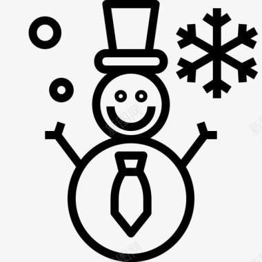 雪人圣诞节雪花图标图标