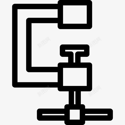 结构和工具夹具2线性图标svg_新图网 https://ixintu.com 线性 结构和工具夹具2