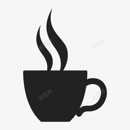 咖啡杯子热的图标svg_新图网 https://ixintu.com 咖啡 杯子 热的 茶