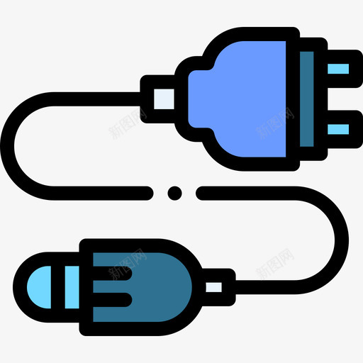 电缆计算机组件4线颜色图标svg_新图网 https://ixintu.com 电缆 线颜色 计算机组件4