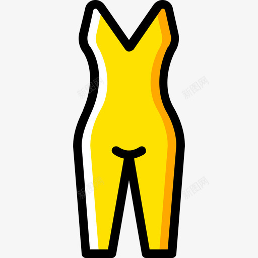 睡衣女装3黄色图标svg_新图网 https://ixintu.com 女装3 睡衣 黄色