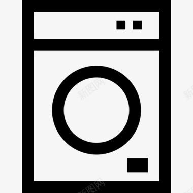 洗衣机电子设备3线性图标图标