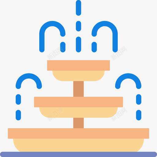 喷泉39号楼平的图标svg_新图网 https://ixintu.com 39号楼 喷泉 平的