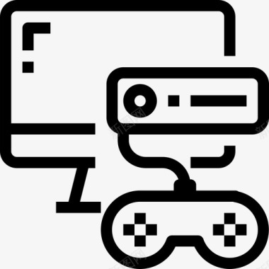 电子游戏设备与技术2线性图标图标