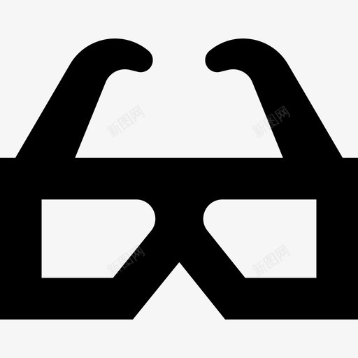 3d眼镜80年代9填充图标svg_新图网 https://ixintu.com 3d眼镜 80年代9 填充