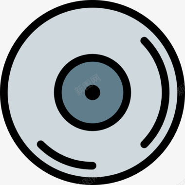 光碟音乐46线性颜色图标图标