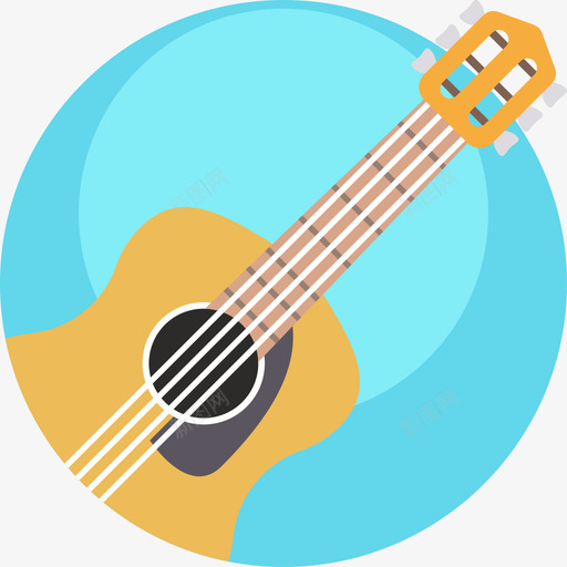 吉他乐器乐器9扁平图标svg_新图网 https://ixintu.com 乐器9 吉他乐器 扁平