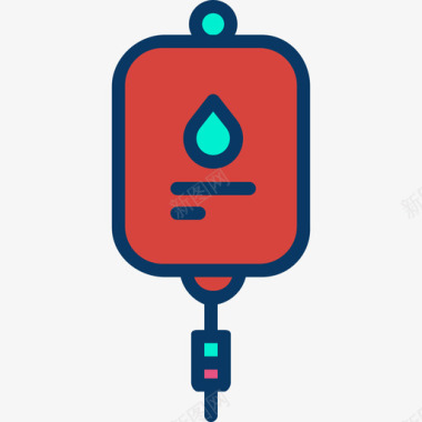 输血医生商店线颜色图标图标