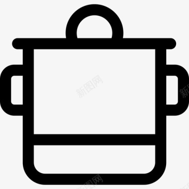 锅厨房工具7线状图标图标