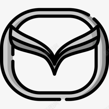 马自达交通标志线条颜色图标图标