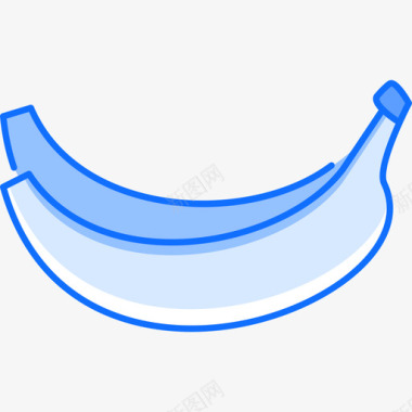 香蕉食物82蓝色图标图标