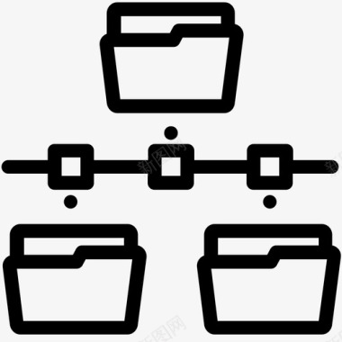 文件夹大数据公共图标图标