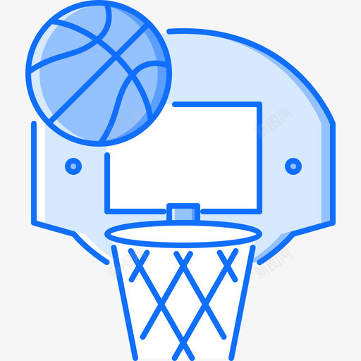 篮球运动器材7蓝色图标svg_新图网 https://ixintu.com 篮球 蓝色 运动器材7