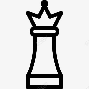 女王国际象棋棋子图标图标