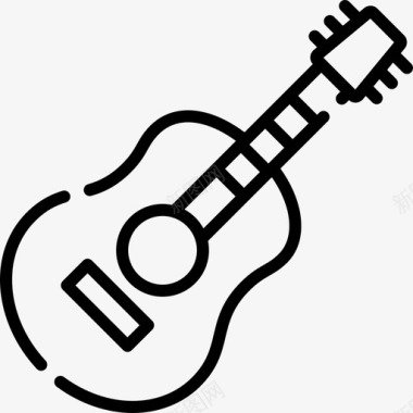 吉他乐器11线性图标图标