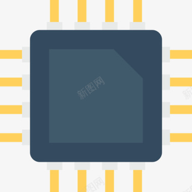 微芯片科学技术4平板图标图标