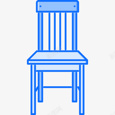 椅子家具66蓝色图标图标