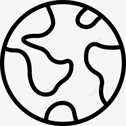 行星地球要素11直线图标svg_新图网 https://ixintu.com 直线 行星地球 要素11