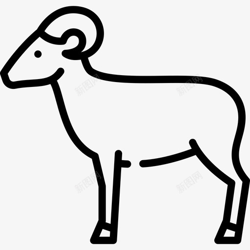 公羊动物与自然3直系图标svg_新图网 https://ixintu.com 公羊 动物与自然3 直系