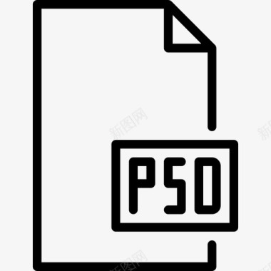 Psd文件和文件夹2线性图标图标