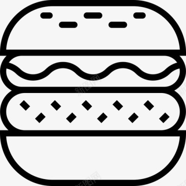 汉堡快餐26直系图标图标