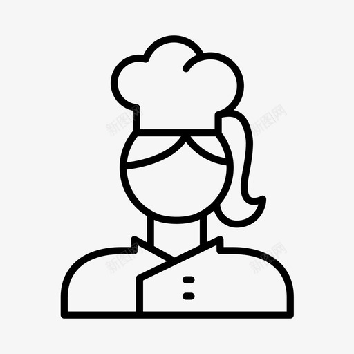 厨师咖啡馆食物图标svg_新图网 https://ixintu.com 主厨 厨师 咖啡馆 糕点厨师 食物 餐厅