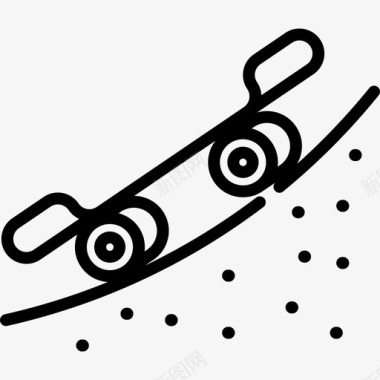 滑板冒险运动8直线型图标图标