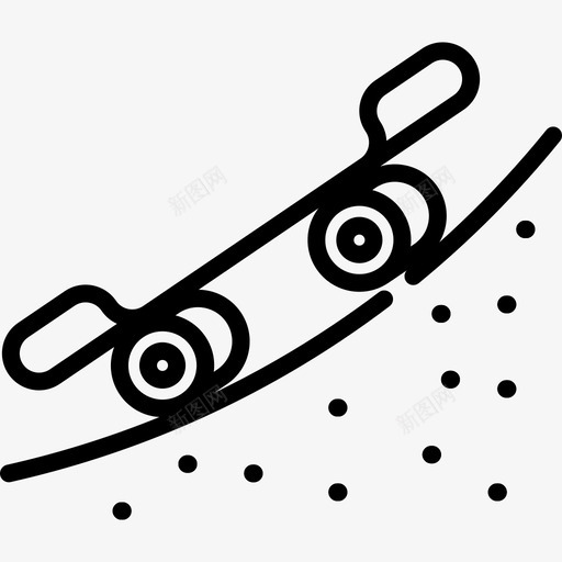 滑板冒险运动8直线型图标svg_新图网 https://ixintu.com 冒险运动8 滑板 直线型