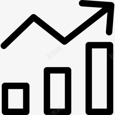 条形图广告8线性图标图标