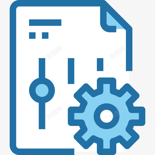 设置商务管理14蓝色图标svg_新图网 https://ixintu.com 商务管理14 蓝色 设置
