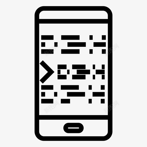 移动应用代码图标svg_新图网 https://ixintu.com 代码 应用 开发者 移动 编码