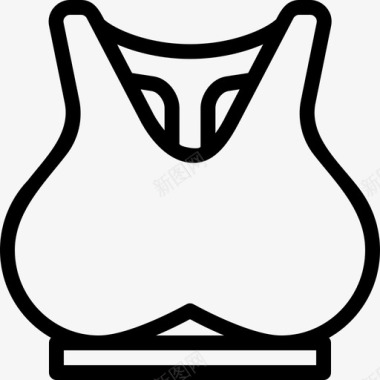 胸罩健身56线性图标图标