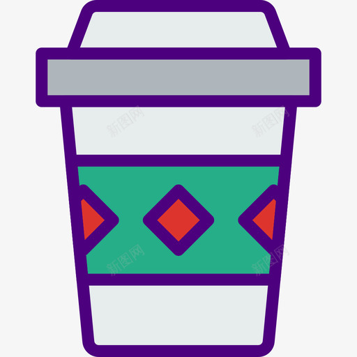 咖啡杯食品78线性颜色图标svg_新图网 https://ixintu.com 咖啡杯 线性颜色 食品78