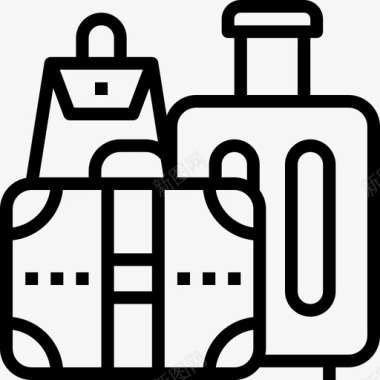 行李航空运输直达图标图标