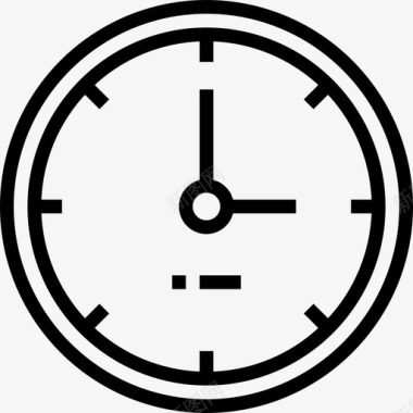 时钟办公工具4线性图标图标