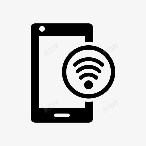 移动wifi连接互联网图标svg_新图网 https://ixintu.com 互联网 无线 移动wifi 计算2 连接
