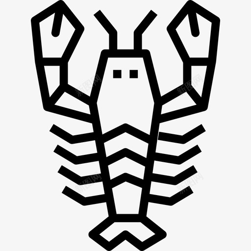 龙虾动物和食物2直系图标svg_新图网 https://ixintu.com 动物和食物2 直系 龙虾