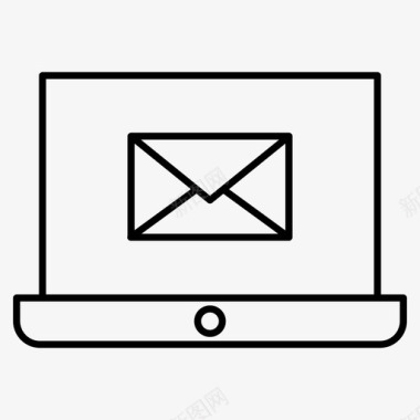 笔记本电脑电子邮件信件图标图标