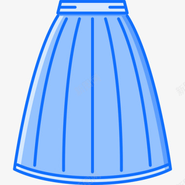裙子衣服48蓝色图标图标