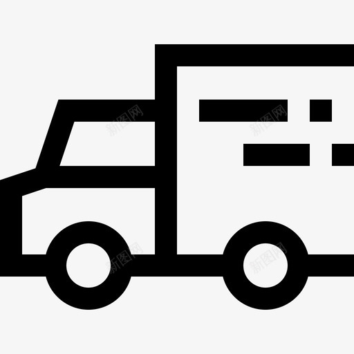 送货卡车运输和物流直线图标svg_新图网 https://ixintu.com 直线 运输和物流 送货卡车