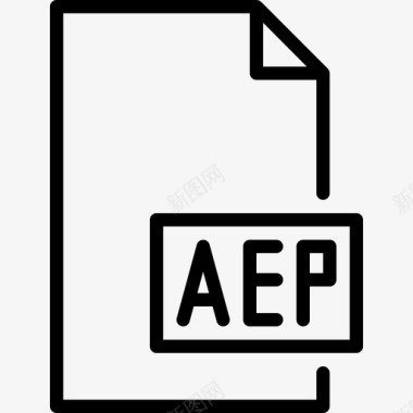 Aep文件和文件夹2线性图标图标