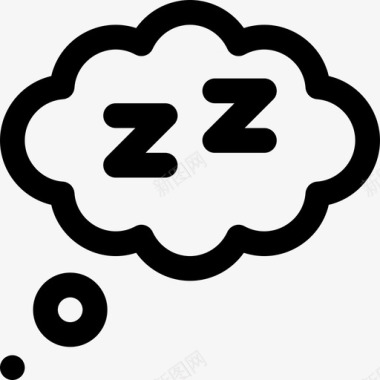 睡眠健康生活方式2线性图标图标