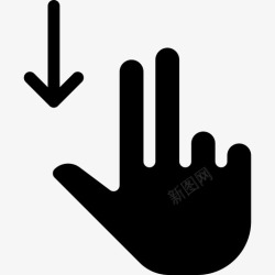 手势5滚动触摸手势5填充图标高清图片